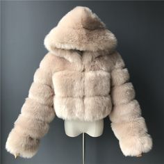 Luxury Women Winter Thick Warm Fur Coats Fashion Faux Fox Fur Coat Elegant Chic Short Hooded Fluffy Short Fur Coat, Winter Faux Fur Coat, Faux Fox Fur Coat, Cropped Faux Fur Coat, Faux Fur Hooded Coat, Nike Presto, Faux Fur Cropped Jacket, Womens Faux Fur Coat, Cropped Coat