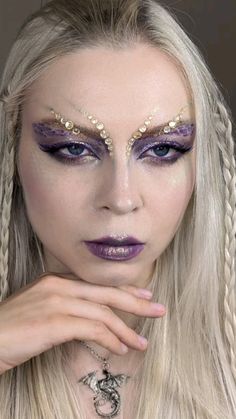 Dragon Costume Makeup, Dragon Cosplay Makeup, Halloween Dragon Makeup, Dragon Inspired Makeup, Dragon Face Makeup, Dragon Halloween Makeup, Dragon Makeup Halloween, Dragon Makeup Look, Sorceress Makeup