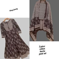 Looking for simple but elegant Indian outfit than try this kurti n pant set.  Material ------cotton  Care instructions------Machine Wash  Length -----Knee Length  Style ------Regular straight About this item  💄Kurta knee length (44-45)  Bottom length (37-38)  💄Sleeves: Regular 3/4 Sleeves  💄Size guide : large 40 Occasions: Formal look, Office look, Puja look, Casual outings , Daily use, Mothers Day, Haldi Wear. NOTE *Actual color may vary slightly from your monitor. *We dispatch the product within 2 weeks. PLEASE FEEL FREE TO CONTACT US FOR ANY FURTHER QUERY. Thank you! Fitted Cotton Anarkali Set With Block Print, Cotton Fitted Anarkali Set With Block Print, Anarkali Cotton Palazzo Set With Kalamkari Print, Cotton Sets With Printed Motifs For Diwali, Fitted Cotton Anarkali Palazzo Set, Fitted Cotton Palazzo Set For Diwali, Festive Fitted Cotton Pant Set, Fitted Cotton Palazzo Set With Kalamkari Print, Anarkali Cotton Set With Block Print