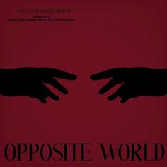 the poster for opposite world shows two hands reaching out to each other, against a red background