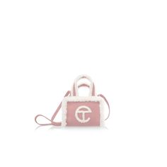 Brand: Telfar X Ugg Style: Tote Bag Size: Small Condition: New With Tags And Packaging. Color: Pink Measurements: Height 4 3/4", Width 6 5/8", Depth 3 1/8", Drop 21 Next Day Shipping Tan Evening Bag With Logo, Evening Bag With Logo In Tan, Tan Evening Bags With Logo, Telfar X Ugg, Telfar Logo, The Afterparty, Telfar Bag, Tote Bag Size, Ugg Style