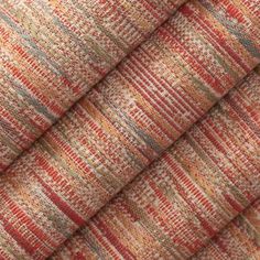 an orange and red striped fabric