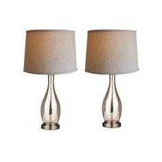 two lamps on a white background