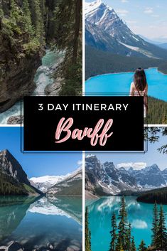 the three day itinerary in banff