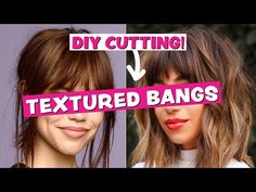 Trimming Your Own Bangs, How To Trim Your Bangs At Home, Diy Curtain Bangs Long Hair, How To Fringe Bangs, How To Layer Bangs, How To Do Fringe Bangs, Bangs Split In Middle