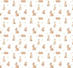 an image of rabbits and stars on a white wallpaper background that looks like it has been made out of paper