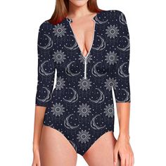 Boho Sun And Moon Pattern Print Long Sleeve One Piece SwimsuitBoho Sun And Moon Pattern Print Long Sleeve One Piece SwimsuitCould you please clarify which specific type of shirt you are referring to? Is it a dress shirt, t-shirt, button-up shirt, etc.? This will help me provide a more accurate and tailored description. Thank you! Sun And Moon Pattern, Boho Sun And Moon, Boho Sun, Moon Pattern, Sun And Moon, Anime Outfits, A Dress, Types Of Shirts, Help Me