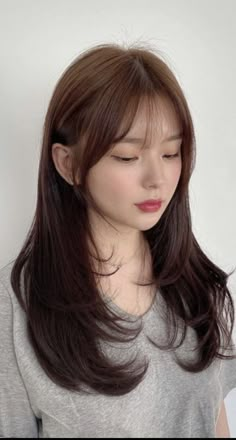 Hair Style Korea, Haircut Inspo, Hairstyles For Layered Hair, Haircuts Straight Hair, Haircuts For Medium Hair, Haircuts For Long Hair, Haircuts With Bangs