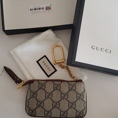 Comes W Box And Dustbag Gucci Key Pouch, Bags Gucci, Key Pouch, Gucci Bags, Gucci Bag, Wallets, Dust Bag, Bag Lady, Pouch