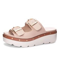 PRICES MAY VARY. Perfect slide for both the city and the beach Platform wedge Dual straps with oversized buckles Ultra comfortable footbed 2.5" Heel | 1.5" Platform Slip on the SURFS UP! Great for the pool, the beach or work! These double strap platform sandals are cute and comfortable for all day wear. Trendy Cushioned Wedge Heel Footbed Sandals, Summer Platform Slippers With Buckle Closure And Round Toe, Casual Platform Slippers With Buckle Closure For Spring, Casual Spring Platform Slippers With Buckle Closure, Beach Platform Slippers With Buckle Closure, Beach Open Toe Platform Slippers With Buckle, Beach Open Toe Platform Slippers With Buckle Closure, Summer Open Toe Platform Slippers With Leather Footbed, Summer Platform Flat Clogs