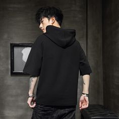 size bust length shoulder sleeve m 100 66 58 23 l 104 68 60 24 xl 108 70 62 25 xxl 112 72 64 26 xxxl 116 74 66 27 unit:cm Hooded T-shirt For Fall Streetwear, Hooded Winter Streetwear T-shirt, Hooded T-shirt For Streetwear In Fall, Hip Hop Hoodie Top For Spring, Spring Hip Hop Hoodie Top, Short Sleeve Tops For Streetwear In Fall, Hooded Tops For Streetwear With Relaxed Fit, Relaxed Fit Hooded Top For Streetwear, Hip Hop Style Stretch Tops For Streetwear