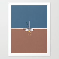 a surfboard sitting on top of a sandy beach next to the ocean art print