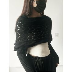 fashion outfits off-Shoulder Meilun Knitted Autumn and Winter High-Grade Double-Sleeve Hollow Shawl off-Shoulder Cross Applicable Gender Neutral/both Men And Women Material Deer Plush Suitable For Seasons Winter/spring/autumn Color Dark Brown/black/dark Gray Style European And American Street Width (cm) 260 Weaving Method Weft Knitting Pattern Monochrome Function Keep Warm Fastest Shipping Time 1-3 Days Processing Mode Embroidery Popular Elements Solid Color Style Lengthened Customized Processin Black Knitted Shawl For Winter, Black Knitted Shawl, Gray Winter Shawl Poncho, One Size Cozy Black Shawl, Gray One-size Shawl For Winter, Deer Plush, American Street, Seasons Winter, Extra Long Sleeves