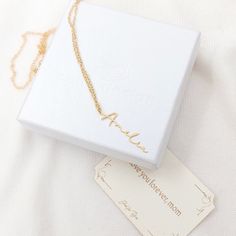 Name Necklace Gold, Necklace Dainty