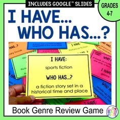 i have who has? book review game for reading and writing about the past tense