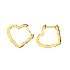 Show the love with our heart-shaped huggie hoop earrings from Kris Nations! These gold or silver earrings measure 15mm and have an easy hinge closure. Small Hoop Yellow Gold Earrings For Valentine's Day, Yellow Gold Small Hoop Huggie Earrings For Valentine's Day, 14k Yellow Gold Hoop Heart Earrings, Valentine's Day Yellow Gold Small Hoop Huggie Earrings, Tarnish Resistant Heart Shaped Huggie Earrings, Gold Huggie Earrings For Valentine's Day, Heart-shaped Yellow Gold Huggie Earrings For Anniversary, Small Yellow Gold Hoop Earrings With Heart Charm, Yellow Gold Heart Huggie Earrings For Anniversary