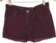 raw hem cut off cordsfits like a size 0/2 to me14" waist laying flat9" risegood vintage conditionmost likely 70'sburgundy color Corduroy Shorts, Black Denim Shorts, Burgundy Color, Cut Off, Cute Summer Outfits, Denim Shorts, Casual Shorts, Summer Outfits, Womens Shorts