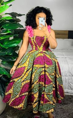 Ankara Dress Styles With Corset, Female Gown Ankara, Ankara Corset Long Gown Styles, 2024 Ankara Gown Styles, Lobola Outfits Woman Dresses, Butterfly Style Dress Ankara, Classy Short Dresses, Shweshwe Dresses, African Print Clothing