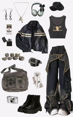 Outfit Ideas For Women Y2k, Aesthetic Outfit Accessories, 90s Aesthetic Outfit Grunge, Grunge Forest Aesthetic Outfits, Skater Grunge Aesthetic Outfits, Indy Aesthetic Outfits, Indie 2000s Aesthetic, Grunge Look Outfits, 2000s Dark Fashion