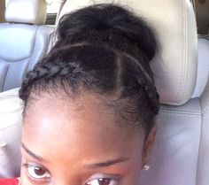 Front Braids With Bun, Bun With Front Braid, Front Braid With Bun, Two Braids In Front With Ponytail Natural Hair, Two Braids Into Low Bun, Braids Into A Bun Natural Hair, 2 Braids With Bun, Two Braids In The Front Natural Hair, Two Braids Bun