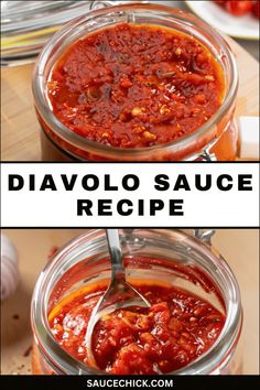 two images showing how to make the best homemade sauce for pizzas and other appetizers