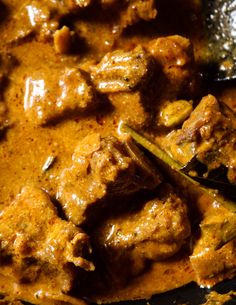 a close up view of some food in a bowl