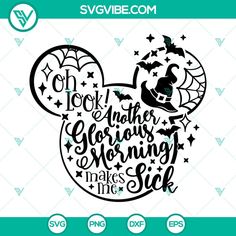 mickey mouse svg cut file with the words on it