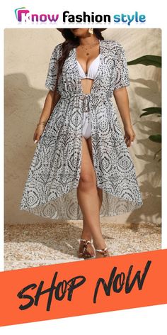 knowfashionstyle Casual Print Frenulum Cardigan Plus Size Overcoat Cardigan Plus Size, Fashion Gallery, Wholesale Fashion, Dress Length, Sleeve Styles, Buy Now, Shop Now, Sleeve Length, Plus Size