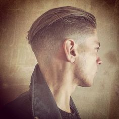 Slicked Back Hair Men Fade, Slickback Undercut, Fury Haircut, Slick Back Undercut, Barber Haircuts, Gents Hair Style, Mens Hairstyles Thick Hair, Men Haircut Styles