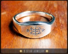 BRS1  Silver Baha'i Ring Stone Symbol Ring by 9StarJewelry on Etsy, $38.50 Stone Symbol, Bahai Faith, Unique Handcrafted Jewelry, Ring Stone, Star Jewelry, Ring Sizes, My Jewellery, Sterling Silver Rings, Rings For Men