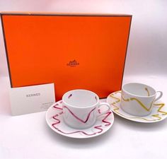 Item Description Hermes Tea Cup Saucer Dancing ribbons White Tableware 2 set Coffee Late Auth New 100% Authentic item ! Brand: Hermes Size: Cup...diameter 10.0 cm / height 6.5 cm Saucer...diameter 17.0 cm / height 2.0 cm Condition: New ! / Unused / with box // "We send the the item with carefully bubble wrap packing” ＜About US＞ Thank you for visiting our store! Our products are all 100% authentic items and shipped from Japan. We pack items with great care and provide our exceptional customer service. If you have any questions, please feel free to contact us ! Shipping Domestic Shipping(United States) Expedited shipping Shipping Cost : $12.00 International Shipping Expedited International Flat Rate Shipping Shipping Cost : $12.00 Worldwide Payment You can use a variety of payment　methods, i Dancing Ribbons, White Tableware, Japan Garden, Apple Pay, New Sign, Cup Saucer, Tea Cup Saucer, Serveware, Tea Cup