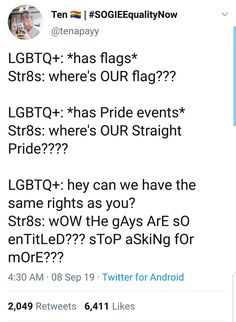 two tweets are on twitter with the caption that reads, lgbt has flags? stars where's our flag????