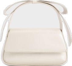 Chic Formal Shoulder Bag With Bow, Elegant Bags With Bow For Everyday Use, Trendy White Bag With Bow, Elegant Bow Satchel Shoulder Bag, Elegant Satchel Shoulder Bag With Bow, Chic Satchel Shoulder Bag With Pearl Handle, Elegant Beige Bag With Bow, Elegant Formal Shoulder Bag With Bow, Formal Rectangular Shoulder Bag With Bow