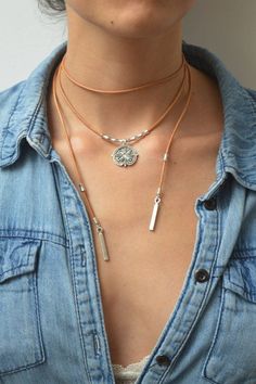 Leather Choker Necklace, Leather Jewellery, Wrap Necklaces, Leather Chokers, Bohemian Necklace, Hand Made Jewelry, Leather Necklace, Jewelry Projects, Jewelry Tutorials