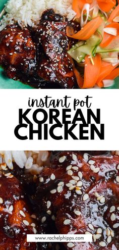 instant pot korean chicken with rice and carrots