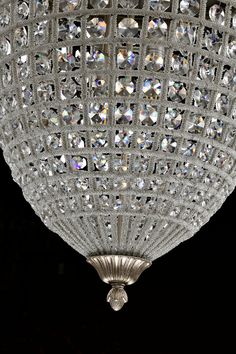 a large crystal chandelier hanging from the ceiling