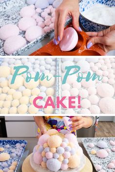 how to make pom - pom cake from scratchsticks and powdered sugar