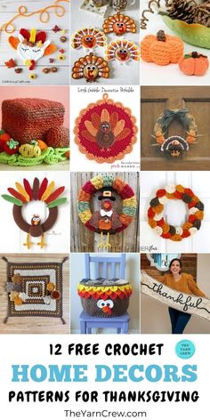 twelve free crochet home decor patterns for thanksgiving