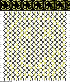 a black and yellow pattern with white squares