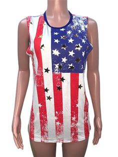 American Flag Tank Top, Christmas Clothing, Everyday Clothing, Street Swag, Striped Tank Top, 80s Fashion, Casual Everyday, Casual Party, Street Styles