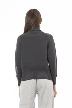 Turtleneck Sweater. Long Sleeve. Fine Ribbed Collar Cuffs And Bottom.