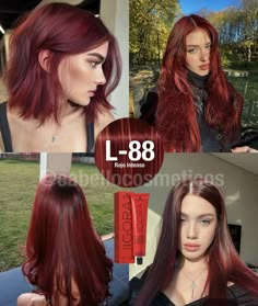 Red Hair Outfit Ideas, Red Velvet Hair Color, Red Hair Outfits, Hair Color Swatches, Schwarzkopf Hair Color, Haircolor Ideas