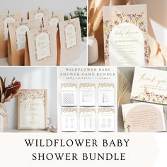 the wildflower baby shower bundle is shown