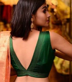 Green Blouse Designs, Sleeveless Blouse Designs, V Model, Blouse Designs High Neck, Cotton Blouse Design, Backless Blouse Designs, New Saree Blouse Designs, Fashionable Saree Blouse Designs, Blouse Back Neck Designs