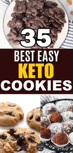 the best keto cookies to eat for breakfast and desserts with chocolate chips on top