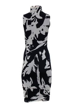 Look fab for your next girl's night out with Fuzzi's mock neck fitted dress! This eye-catching piece features a stylish abstract print and flattering fitted silhouette, perfect for pairing with a stylish mule heel and some gold jewelry! Dare to stand out in this show-stopping look! Size XS Made in Italy Shell 100% Polyamide Lining 86% Polyester, 14% Elastane Pullover Mock neck Sleeveless Bust 24" Waist 22" Shoulder to hem 41.5" Elegant Black Dress With Abstract Print, Fitted Floral Print Dress With High Neck, Fitted High Neck Dress With Floral Print, Chic Black Dress With Abstract Print, Elegant Fitted Dress With Abstract Print, Fitted Chic Mini Dress With Abstract Print, Chic Fitted Mini Dress With Abstract Print, Fitted Black Floral Print Bodycon Dress, Black Fitted Floral Print Bodycon Dress