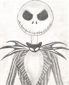 a drawing of jack skellingy from the nightmare