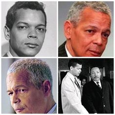 four different headshots of men in suits and ties, one is older than the other