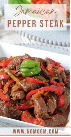 Transport your taste buds to the Caribbean with our Jamaican Pepper Steak Recipe! 🌴🍖 Savory steak strips marinated in a bold blend of Jamaican spices, then stir-fried with bell peppers, onions, and tomatoes for a burst of flavor. Perfect for a taste of island life right in your own kitchen. Pin now and bring the vibrant flavors of Jamaica to your dinner table! #JamaicanPepperSteak #CaribbeanCuisine Spanish Pepper Steak Recipe, Jamaican Pepper Steak Recipe, Jamaican Spices, Pepper Steak Recipe Easy, Steak At Home, Steak Strips, Onions And Tomatoes, Pepper Steak Recipe, Zesty Sauce