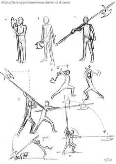 an image of some people doing different things in the same drawing style, with one person holding